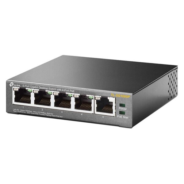 PoE-комутатор TP-Link TL-SG1005P 5-портовий з 4 PoE+ портами некерований - Зображення 2