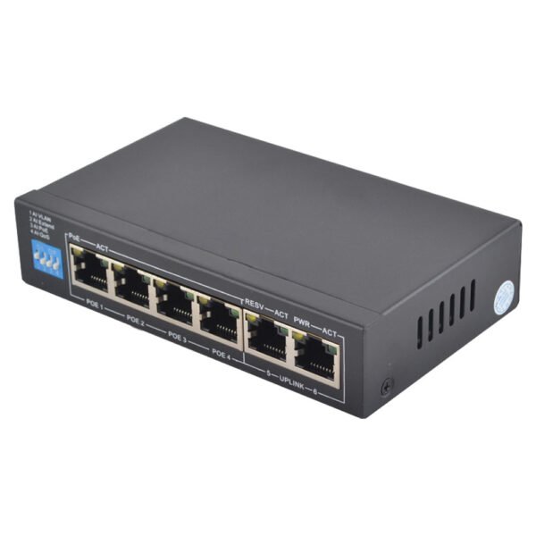 PoE-комутатор FoxGate S6004-E2-AI POE Watchdog 6-портовий некерований - Зображення 2