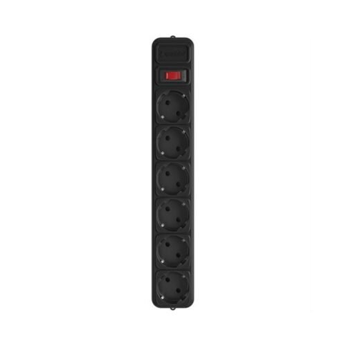 Мережевий фільтр GEMBIRD Power Cube SPG6-G-6B, кабель 1,8 м, 6 розеток