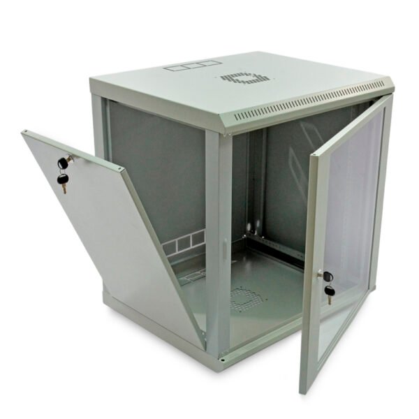 Шафа серверна SteelNet 12U 600 x 450 для мережевого обладнання (скло, сірий) - Зображення 2