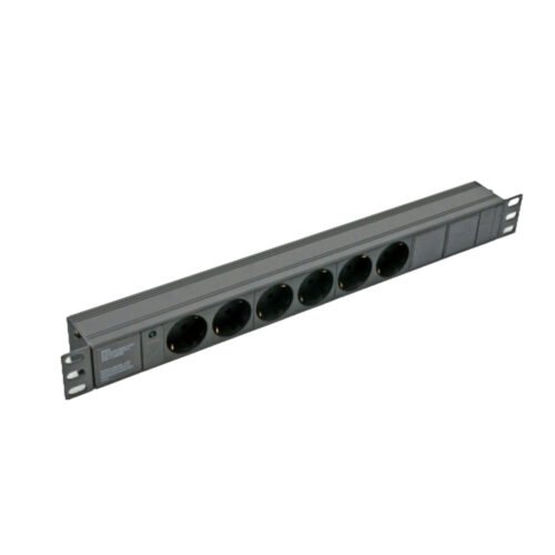 Мережевий фільтр Kingda KD-GER(16)N1006WKPB19A-C14 6 розеток 19″