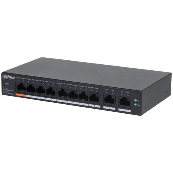 Керований PoE-комутатор Dahua DH-CS4010-8ET-60 з 8 портами PoE - Зображення 2