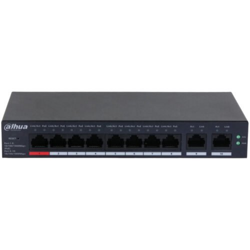Керований PoE-комутатор Dahua DHCS4010-8GT-110 з 8 портами PoE
